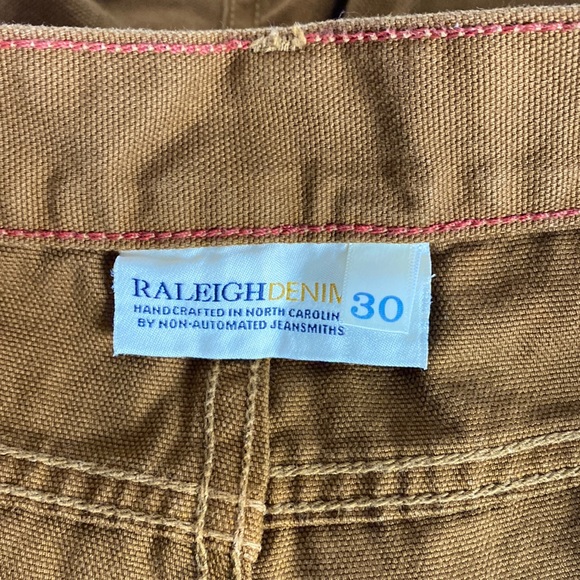 Raleigh Denim Workshop Canvas Pants Jones Fit Men’s Size 30 Brown ALTERED - Picture 7 of 14